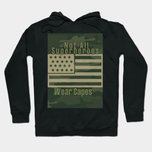 Heros don't Wear Capes. They Wear Dog Tags Hoodie